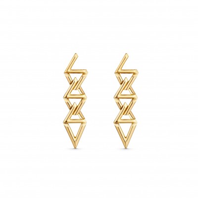 LOUIS VUITTON LV VOLT CURB CHAIN EARRINGS, YELLOW GOLD Q96971